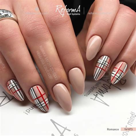 burberry pattern nails|plaid nail designs for women.